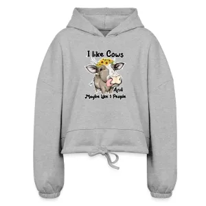 I Like Cows Women’s Cropped Hoodie