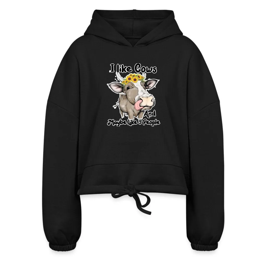 I Like Cows Women’s Cropped Hoodie
