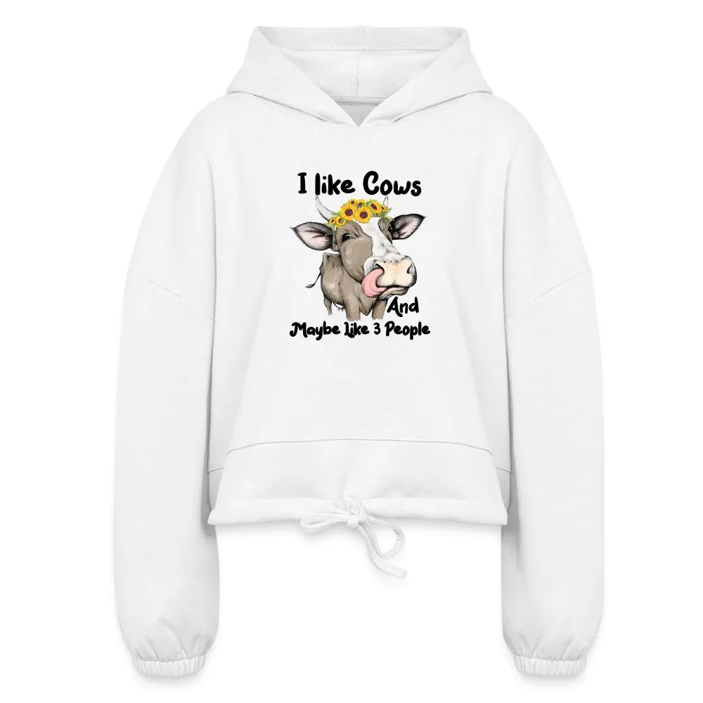 I Like Cows Women’s Cropped Hoodie