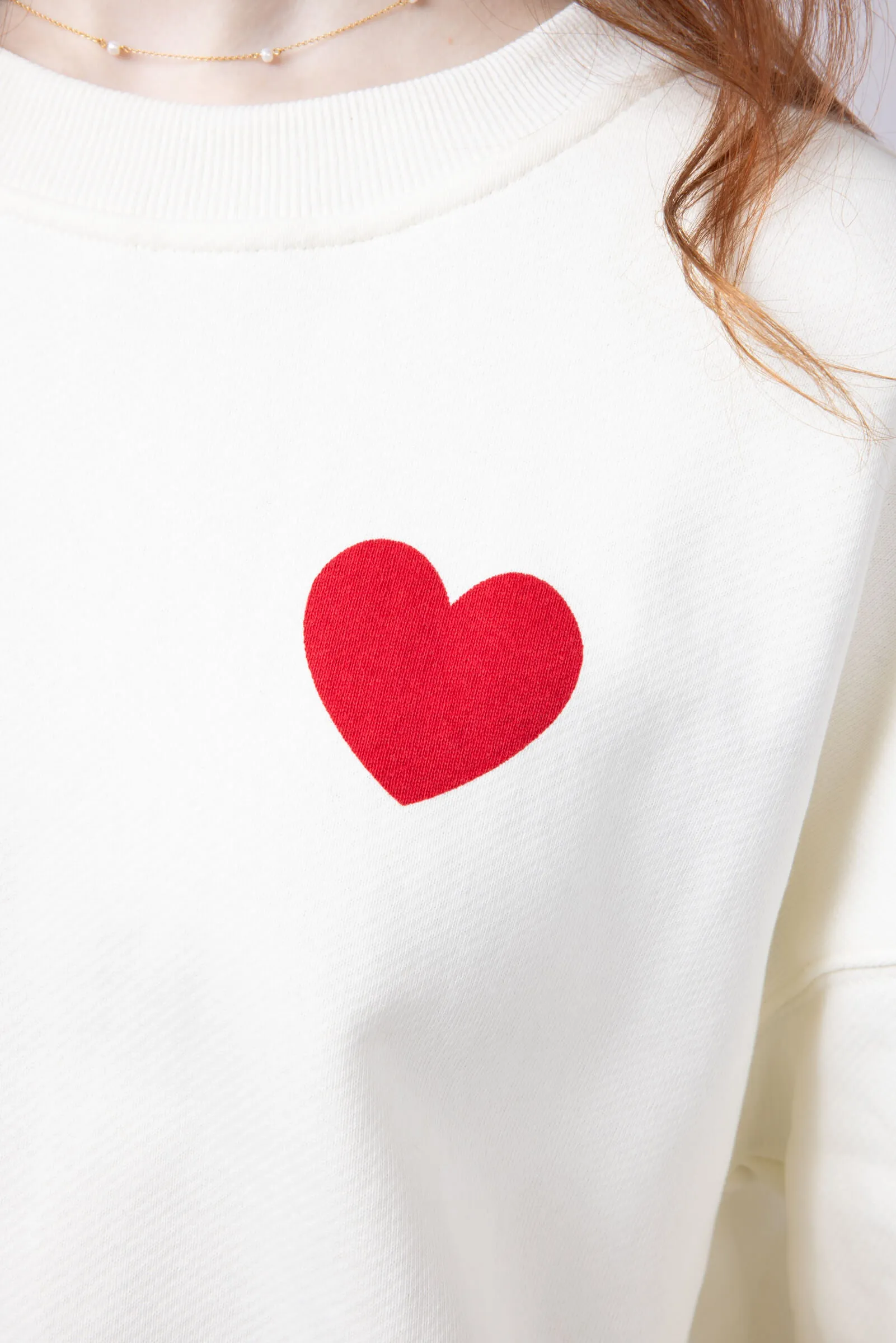 I Love You Baby Sweatshirt for Women in Off White | ST2523-OFFWHITE