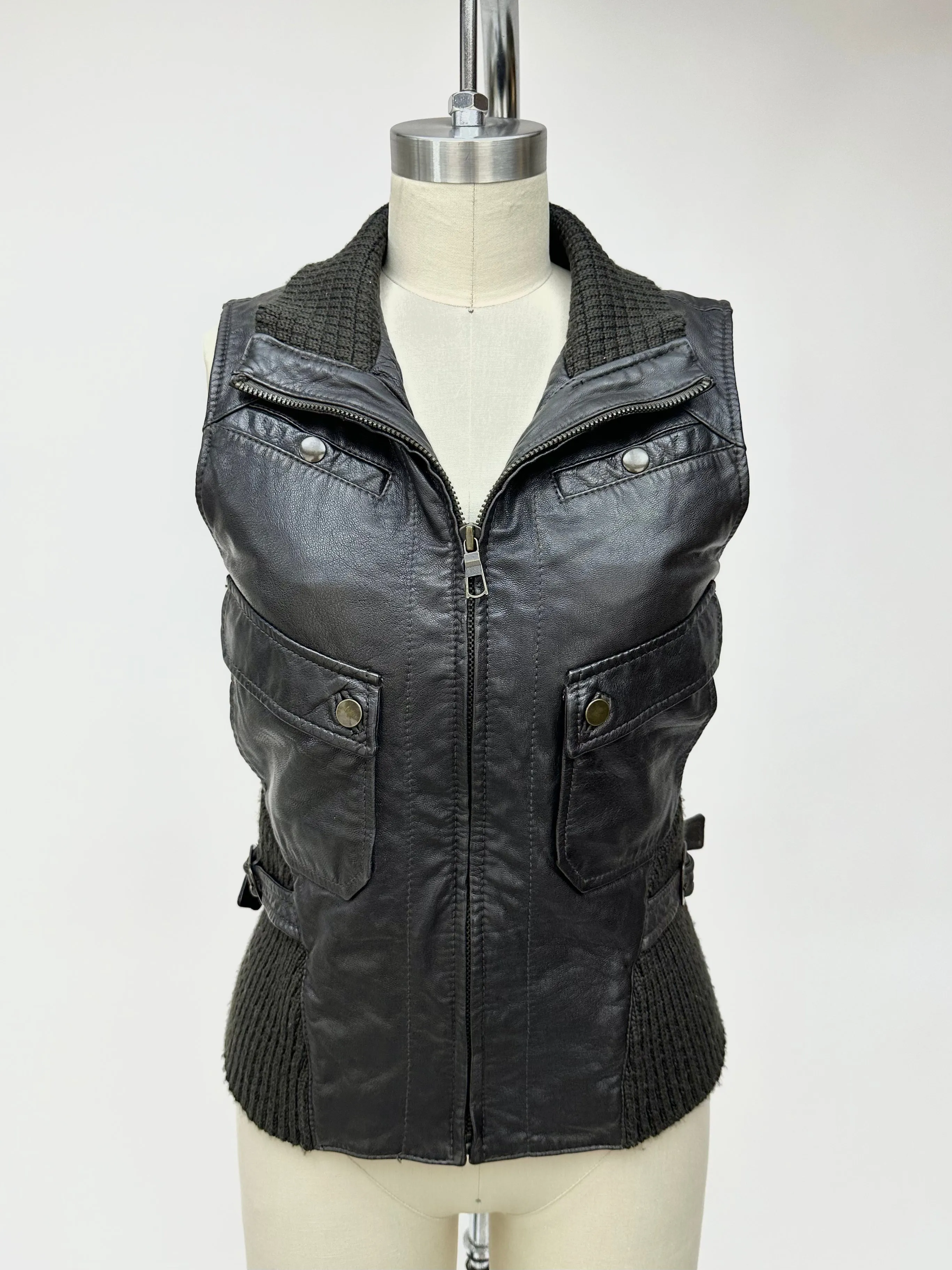 June Leather & Fox Fur Vest