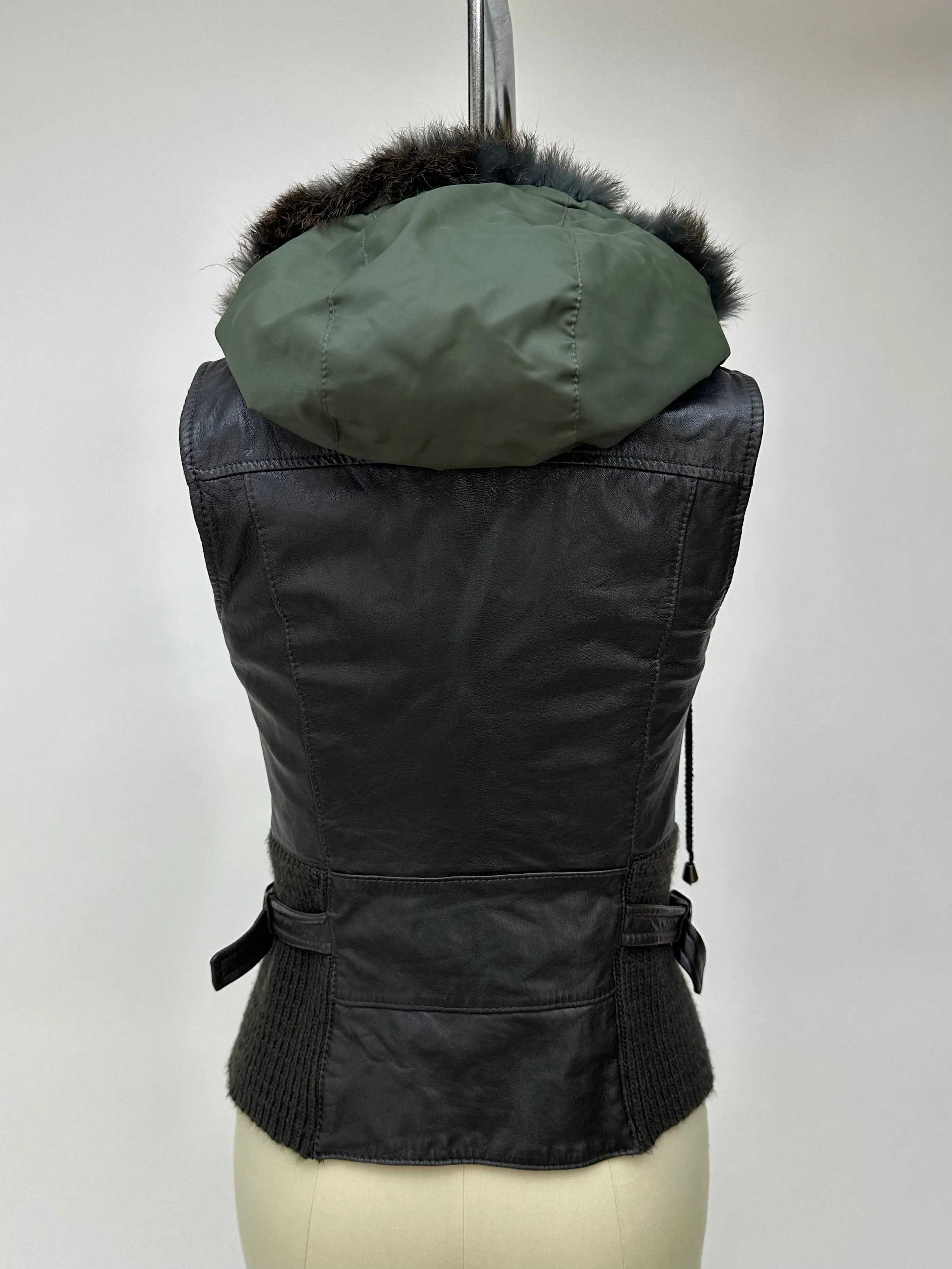June Leather & Fox Fur Vest