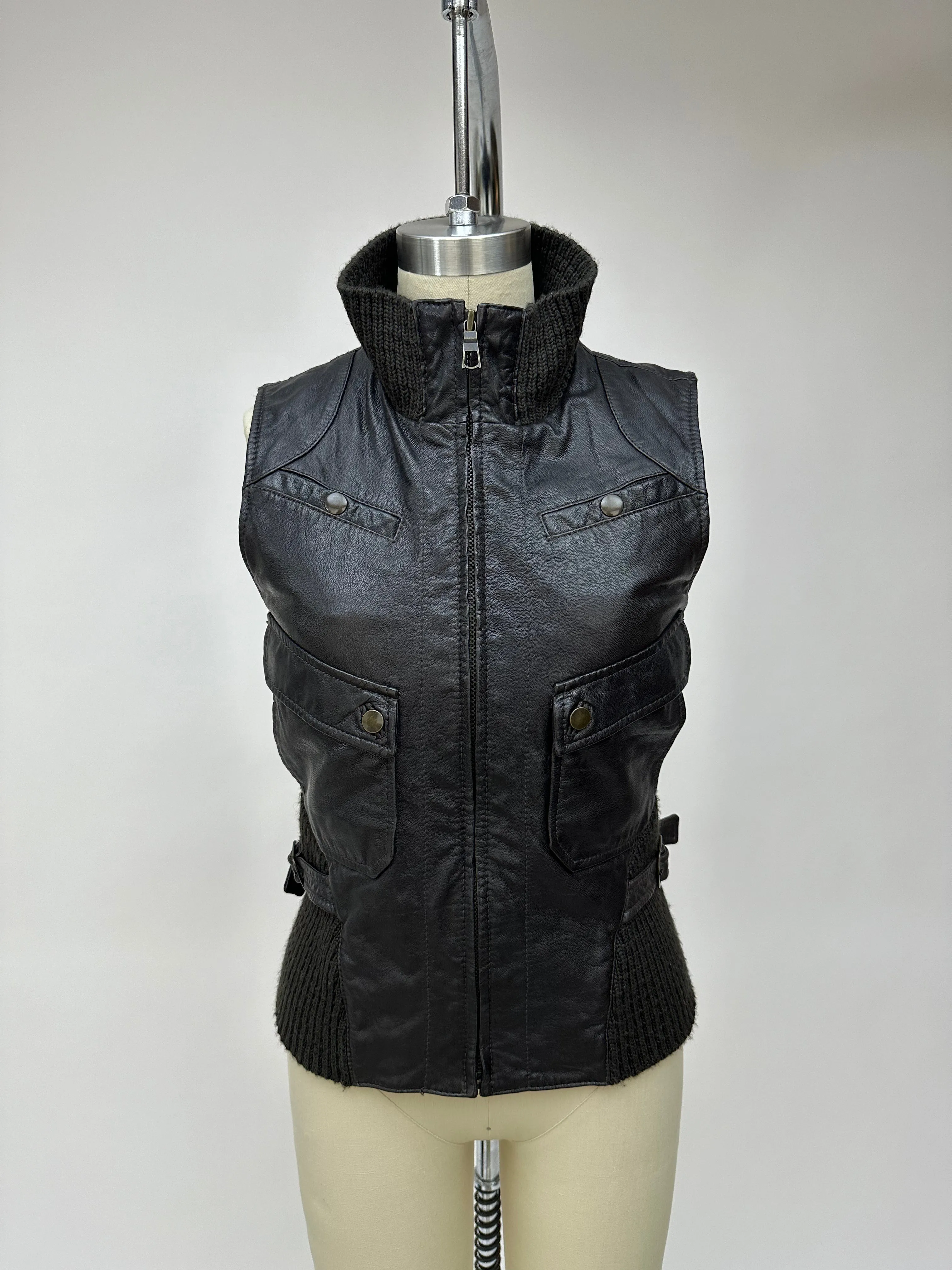 June Leather & Fox Fur Vest