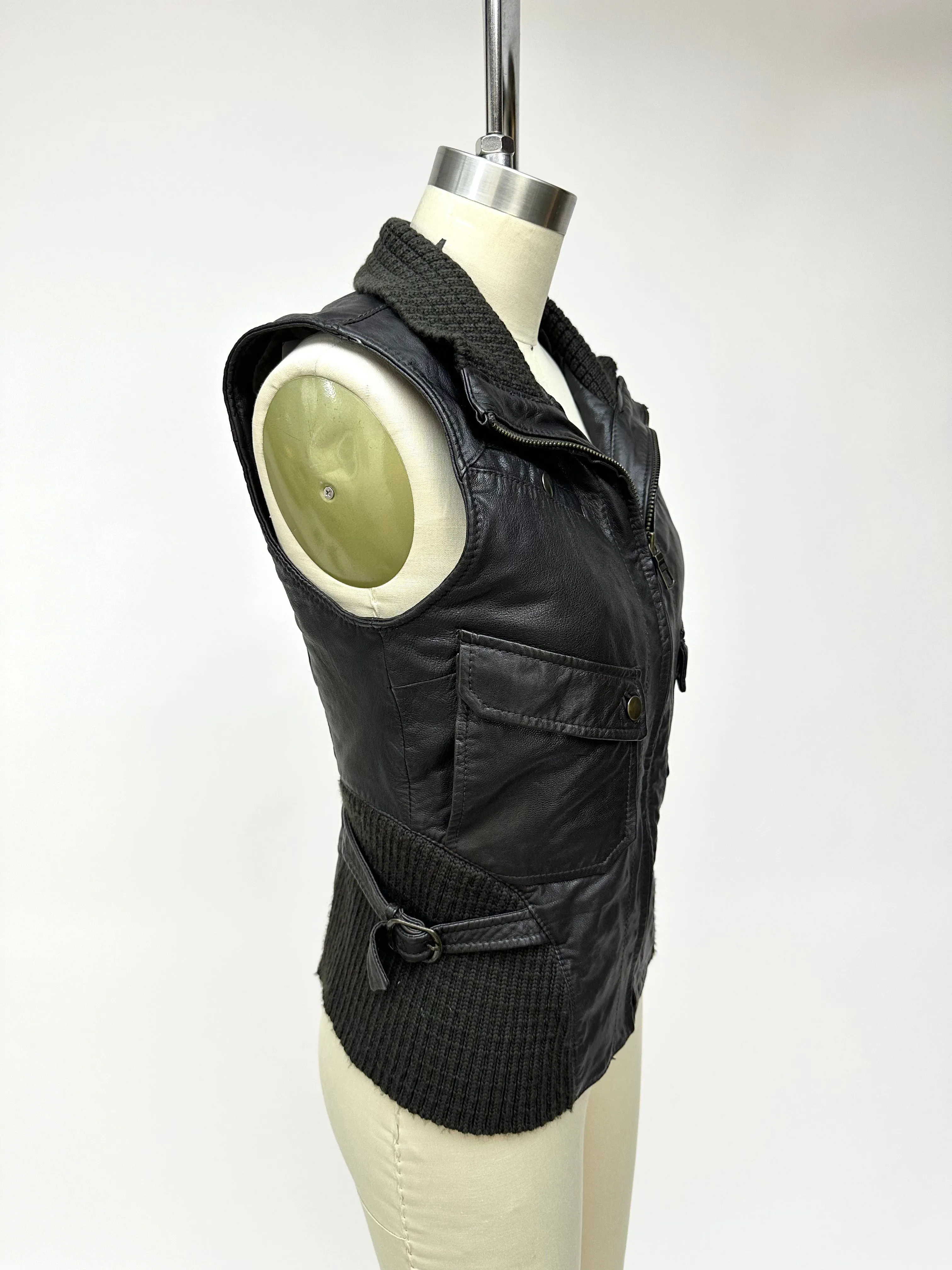 June Leather & Fox Fur Vest