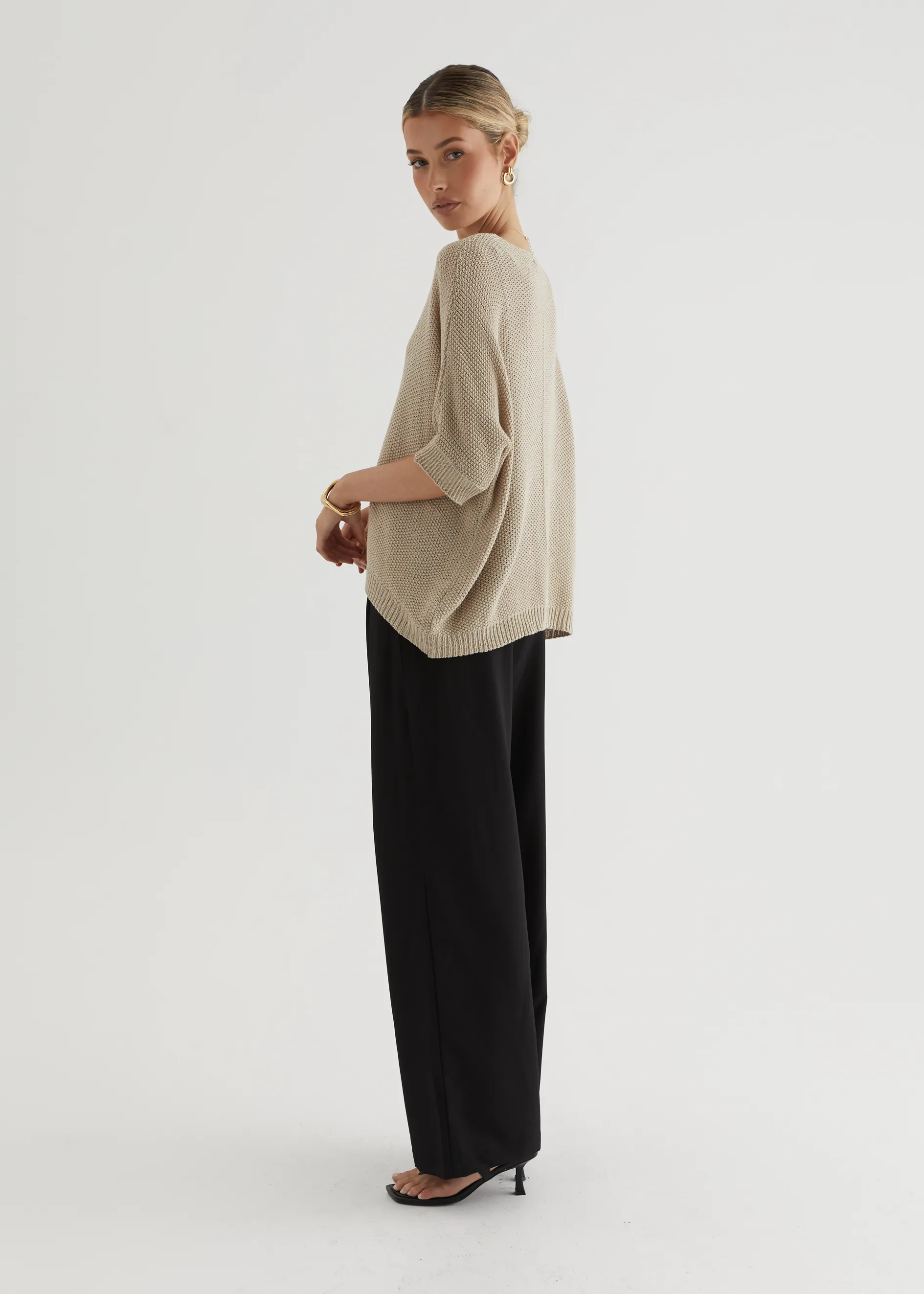 Kameron Knit Top - Beige