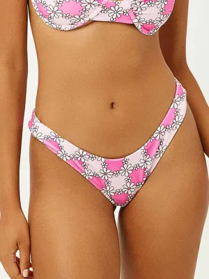 Katarina Terry Bottom In Pink Daisy