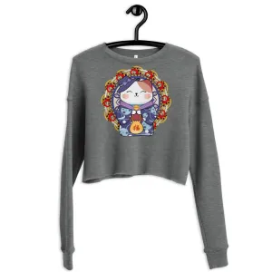 KÃ…Âun Neko Kitty (Good Fortune) Crop Sweatshirt