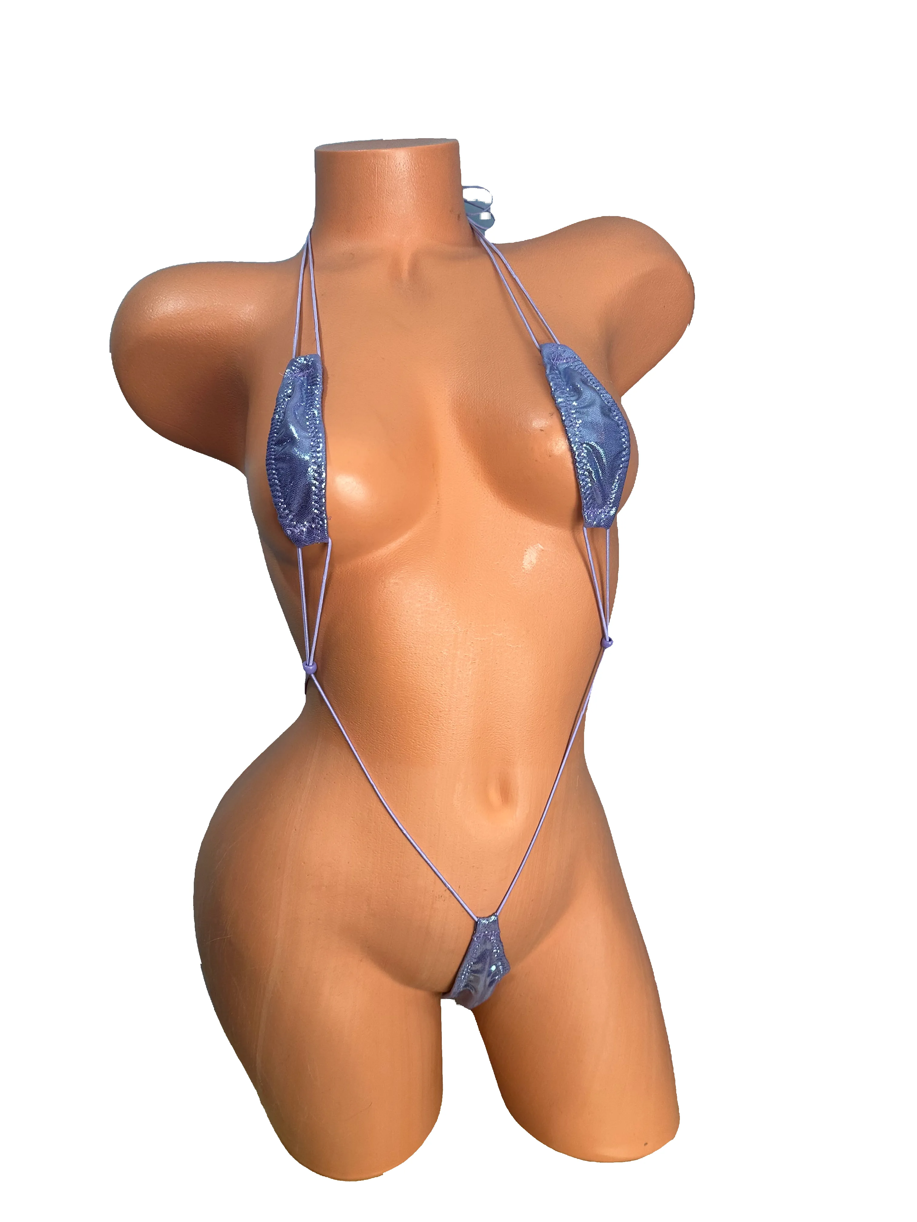 Lilac  metallic slingshot bikini