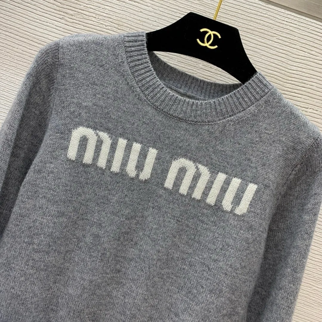 Logo Knit Crop Sweater