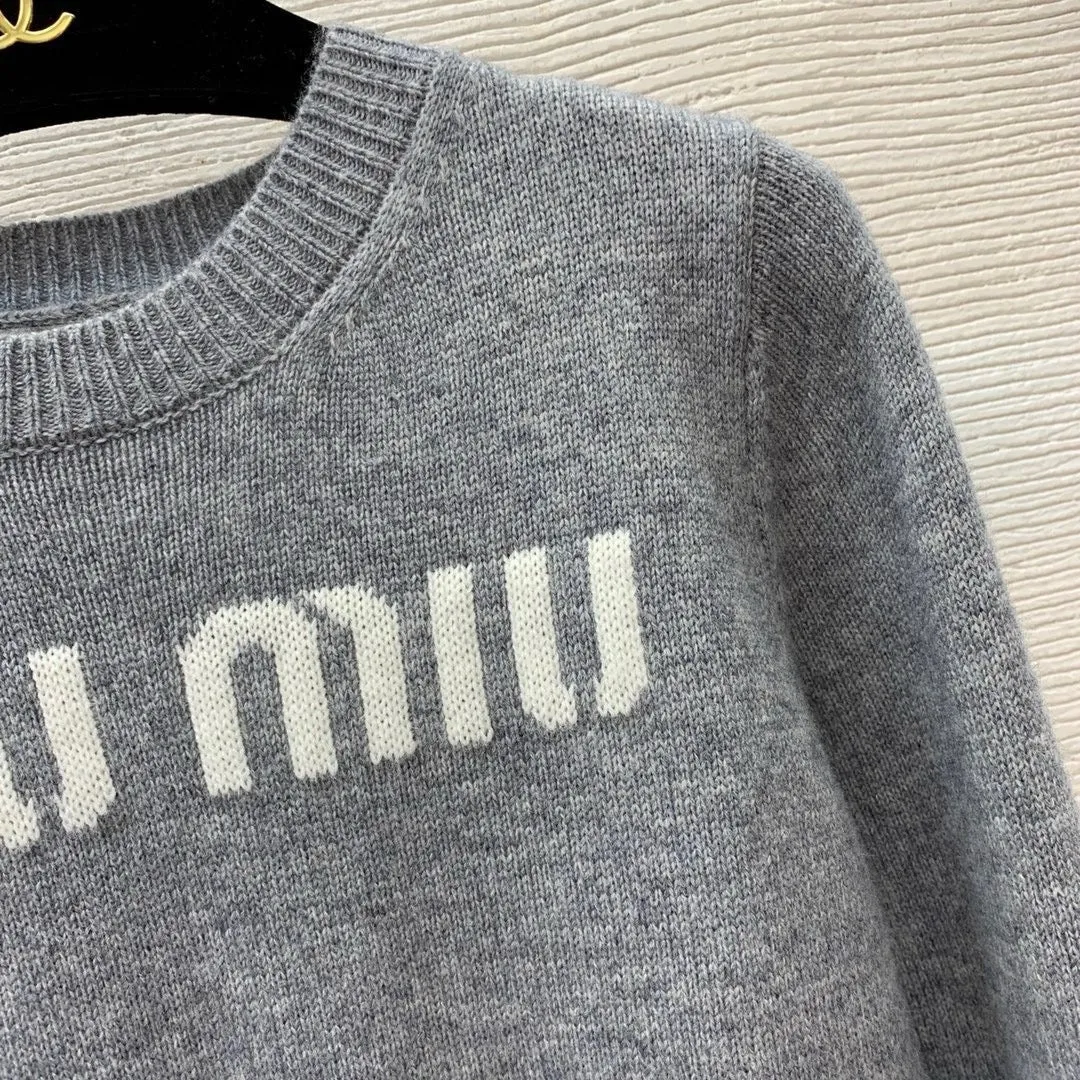 Logo Knit Crop Sweater