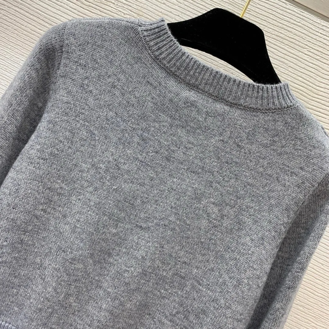 Logo Knit Crop Sweater