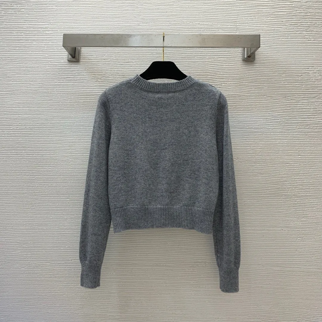 Logo Knit Crop Sweater