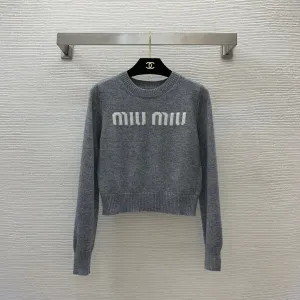 Logo Knit Crop Sweater
