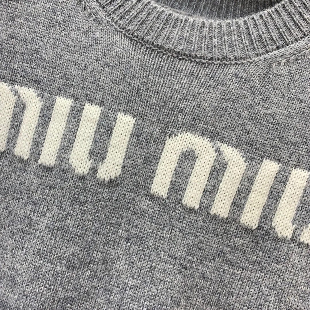 Logo Knit Crop Sweater