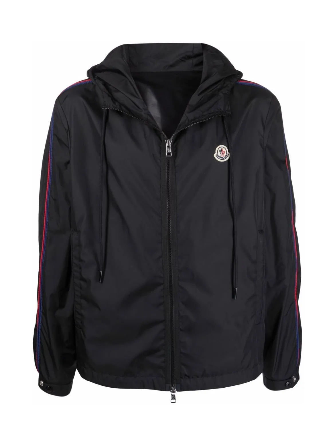 Logo-patch hooded jacket