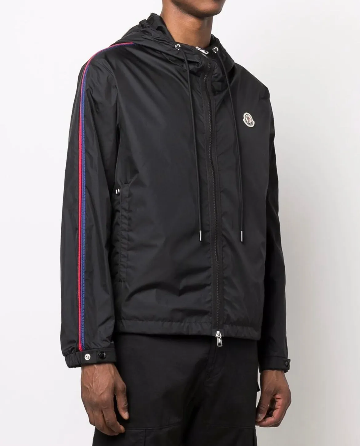 Logo-patch hooded jacket