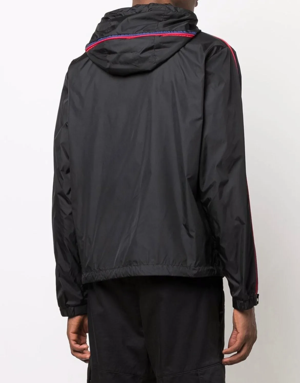 Logo-patch hooded jacket