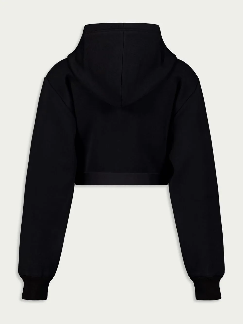 Logo-Print Cropped Hoodie