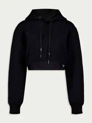 Logo-Print Cropped Hoodie