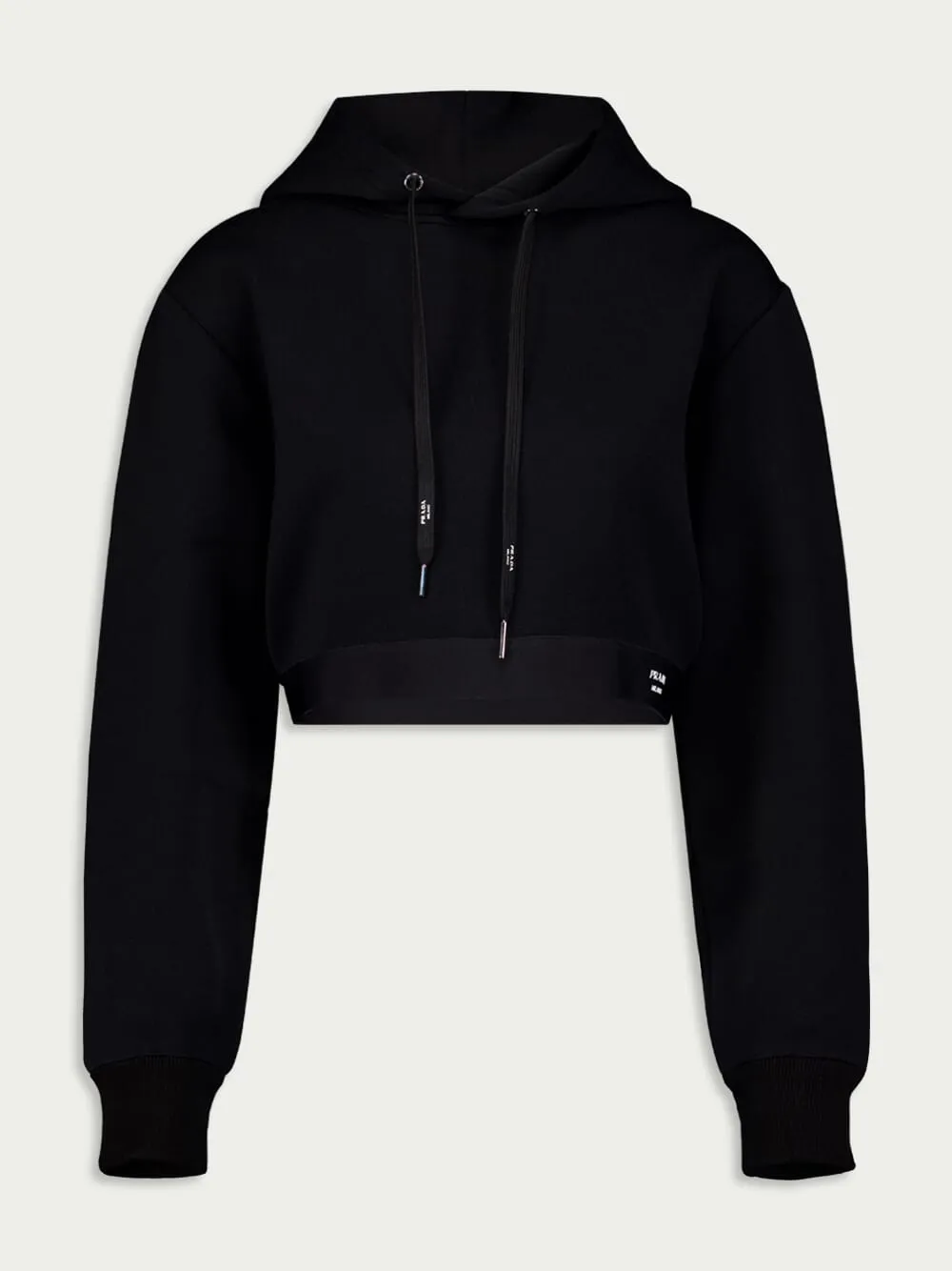 Logo-Print Cropped Hoodie