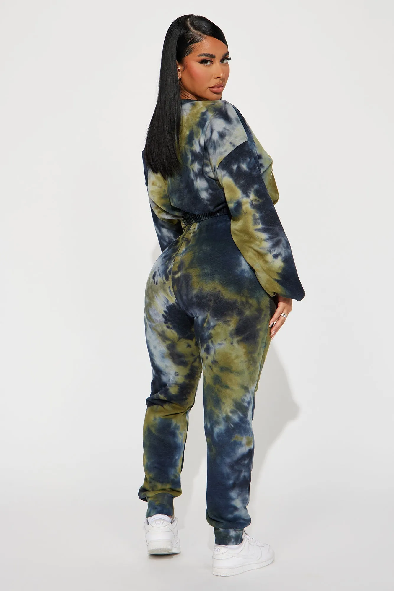 Los Angeles Tie Dye Jogger Set - Olive/combo