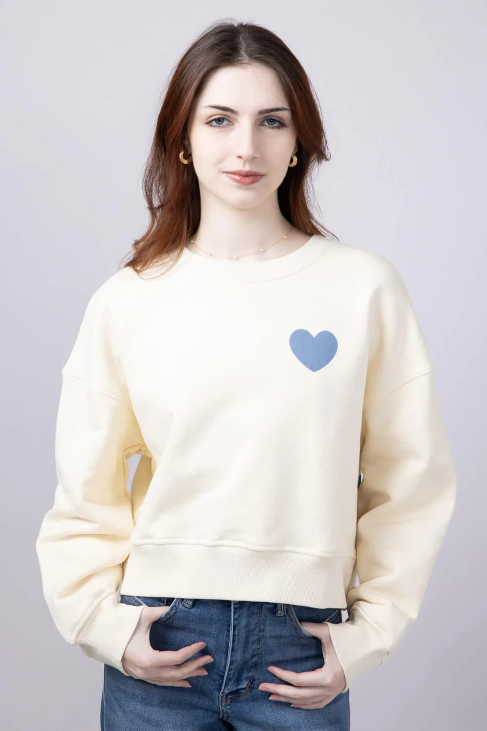 Love You To The Moon And Back Sweatshirt for Women in Cream | ST2524-CREAM