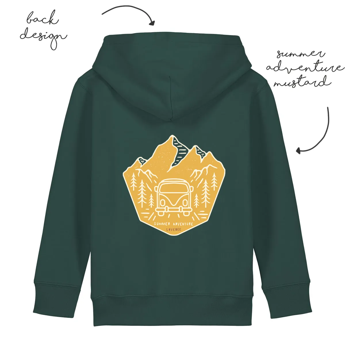 LoveBee Hoodie | Summer Adventure | Sea Green