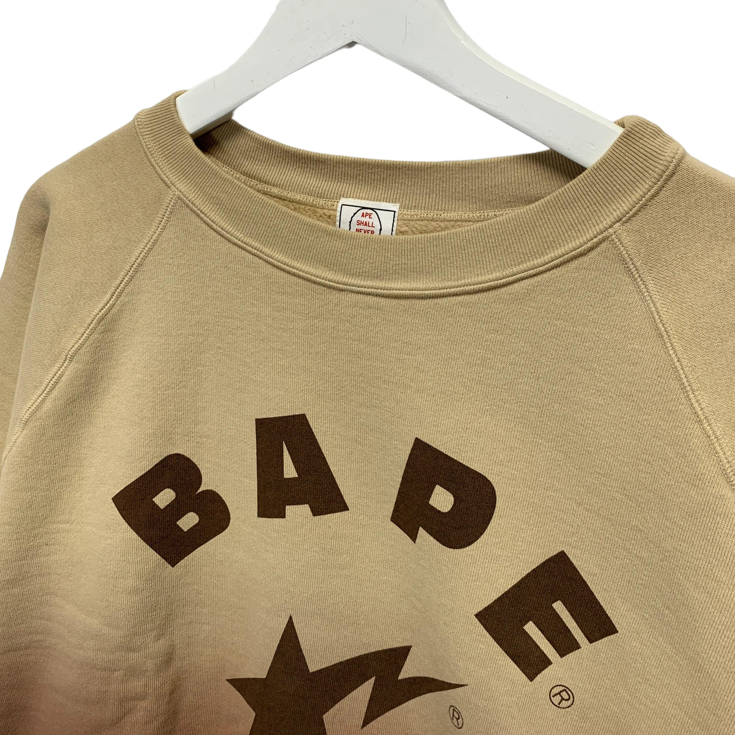 [M] DS! A Bathing Ape Bape Vintage Gradation Sta Logo Crewneck Sweatshirt