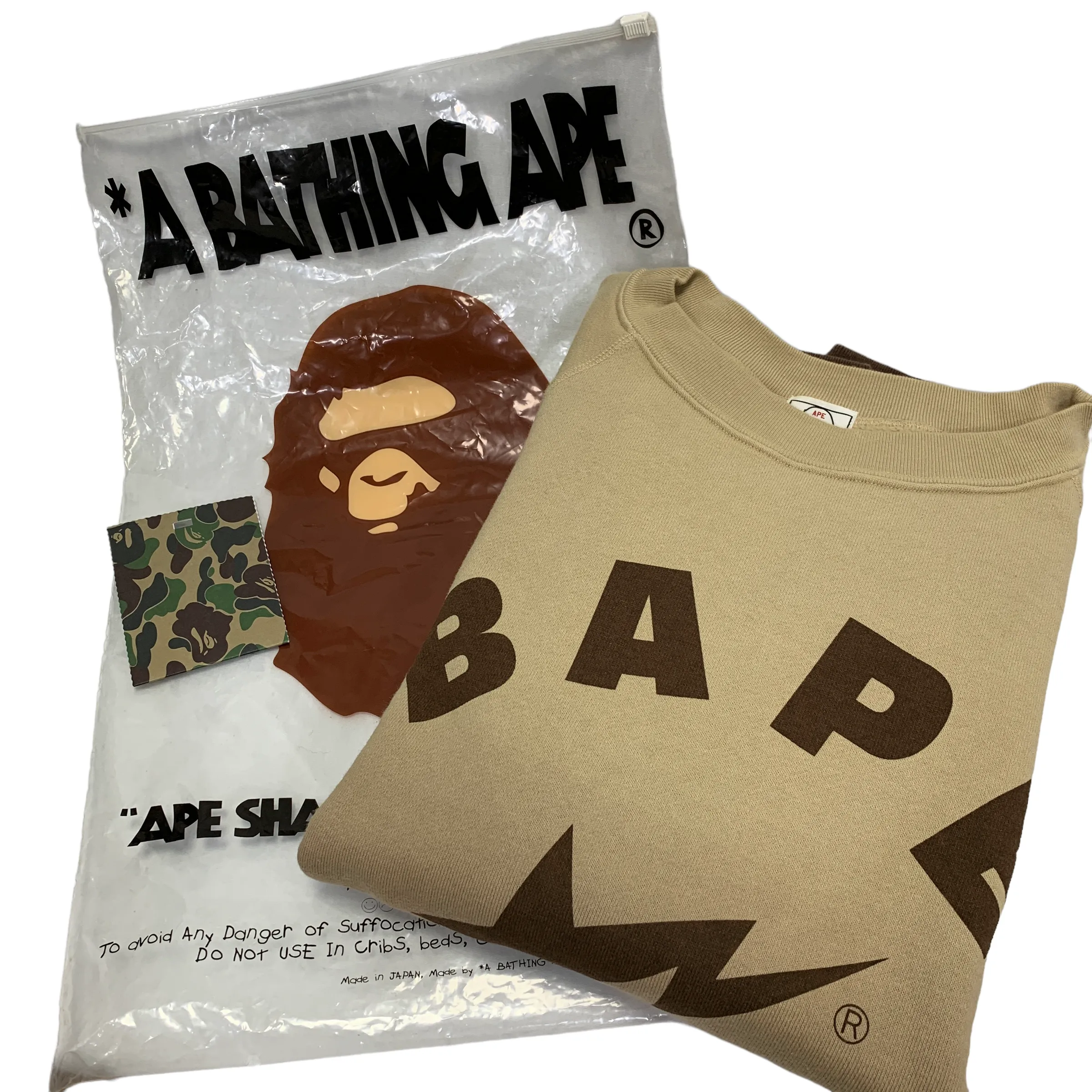 [M] DS! A Bathing Ape Bape Vintage Gradation Sta Logo Crewneck Sweatshirt