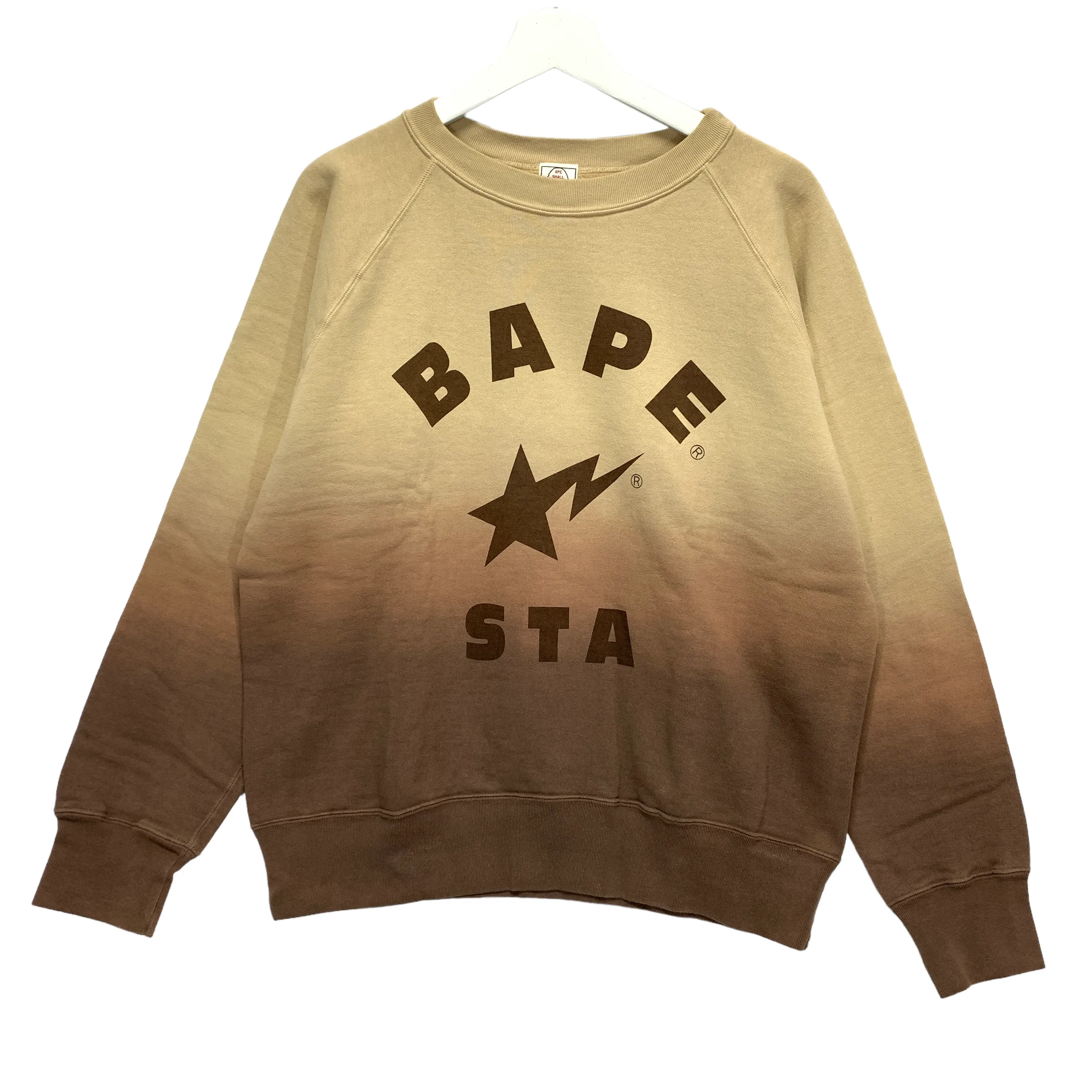 [M] DS! A Bathing Ape Bape Vintage Gradation Sta Logo Crewneck Sweatshirt