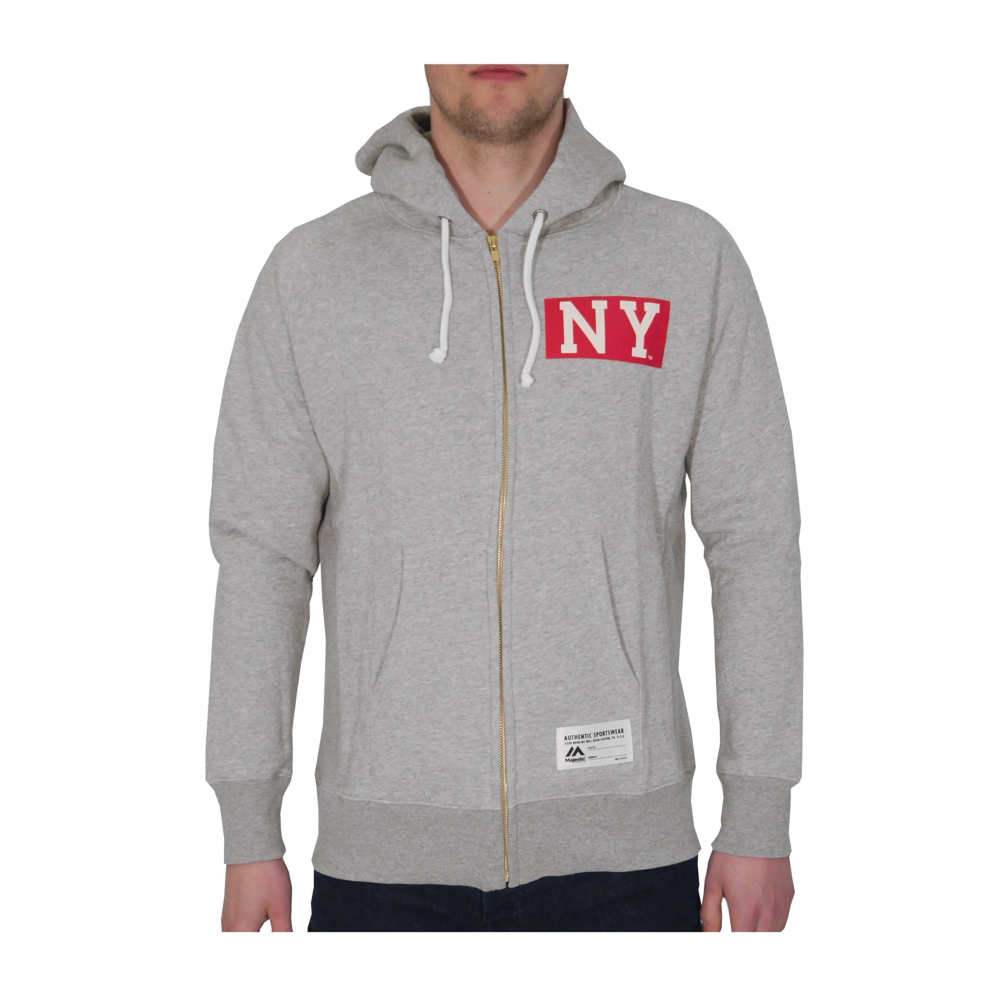 Majestic Athletic Naceri MLB NY Mens Hoody - Grey