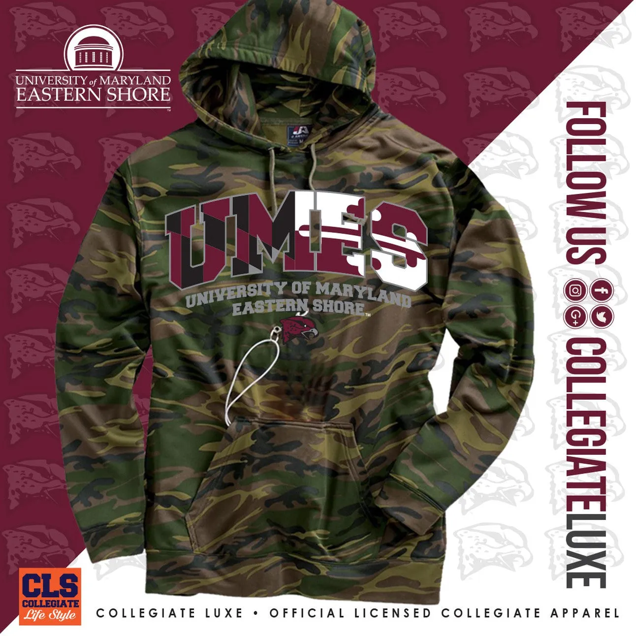 Maryland Eastern Shore | UMES |  CAMO Unisex Hoodies (**)