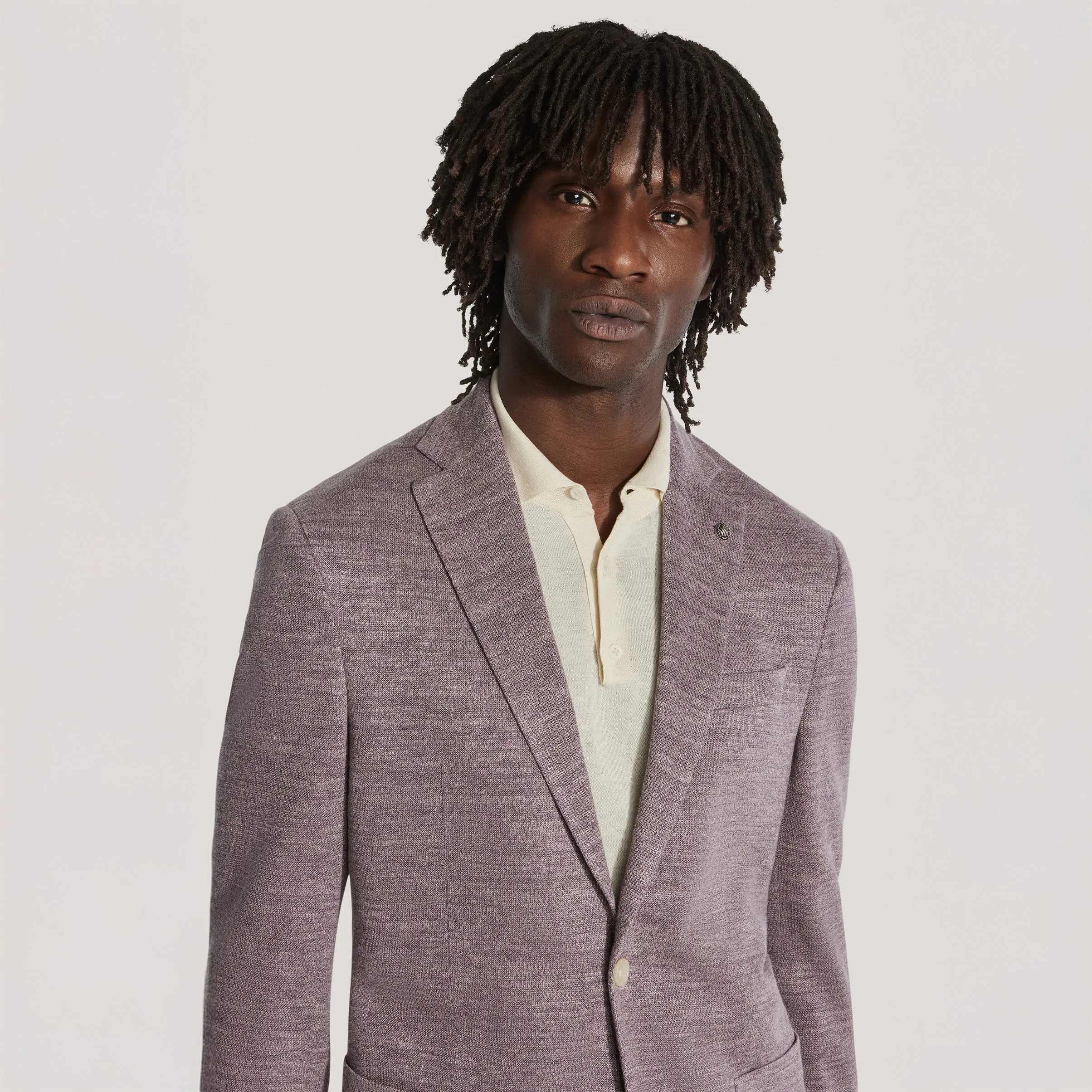 Mauve Melange Comfortwear Sport Jacket - Jack Victor
