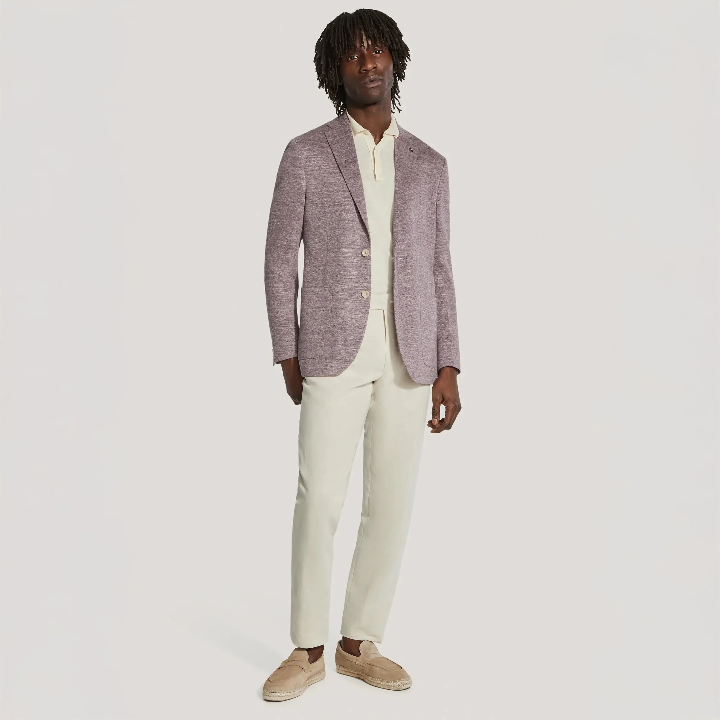 Mauve Melange Comfortwear Sport Jacket - Jack Victor