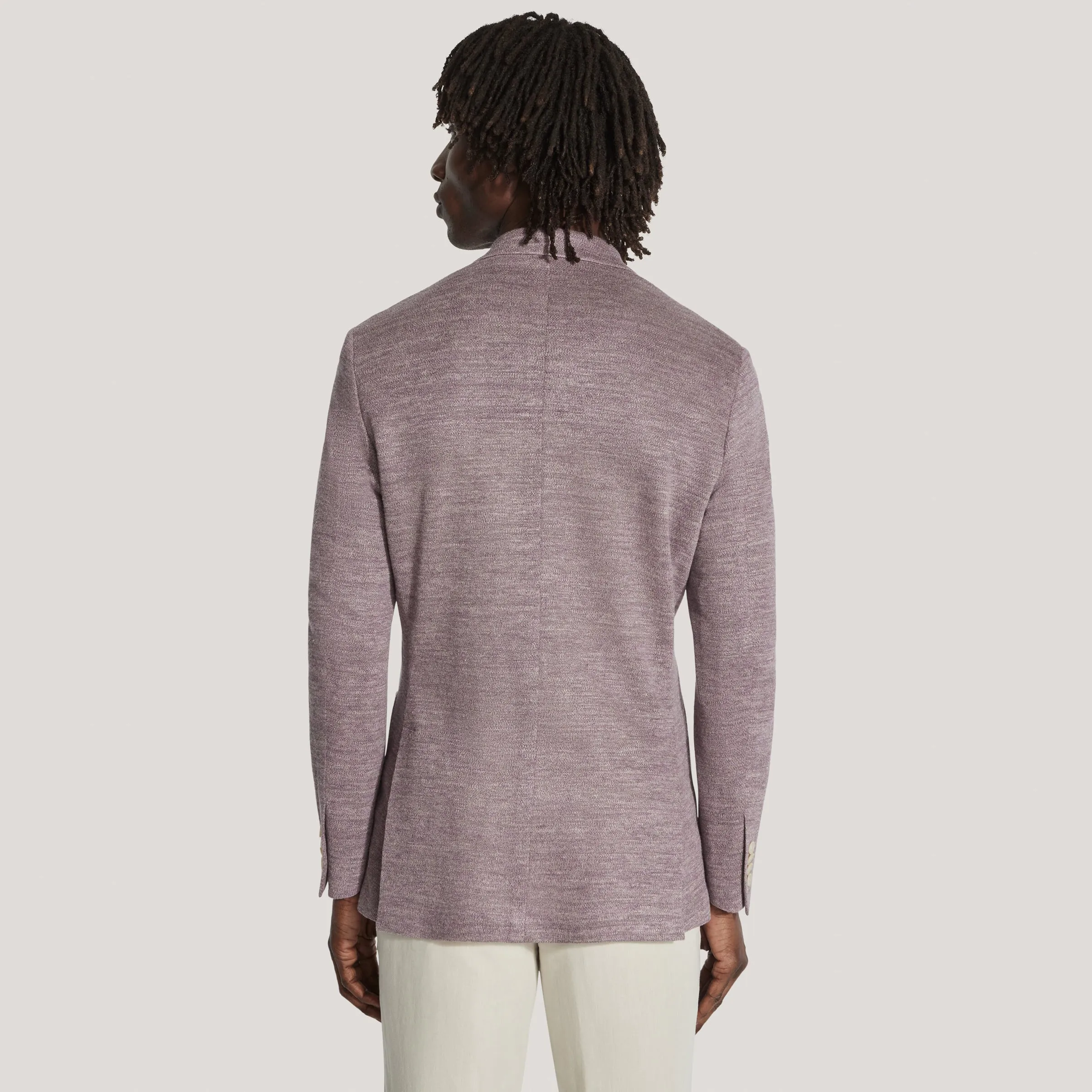 Mauve Melange Comfortwear Sport Jacket - Jack Victor