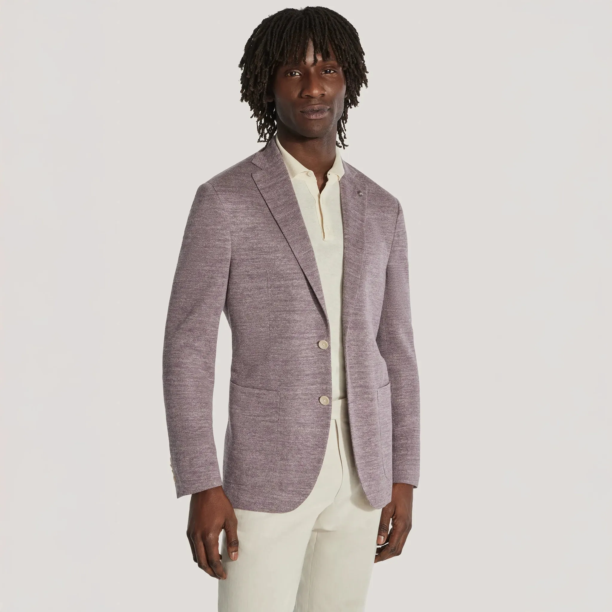 Mauve Melange Comfortwear Sport Jacket - Jack Victor