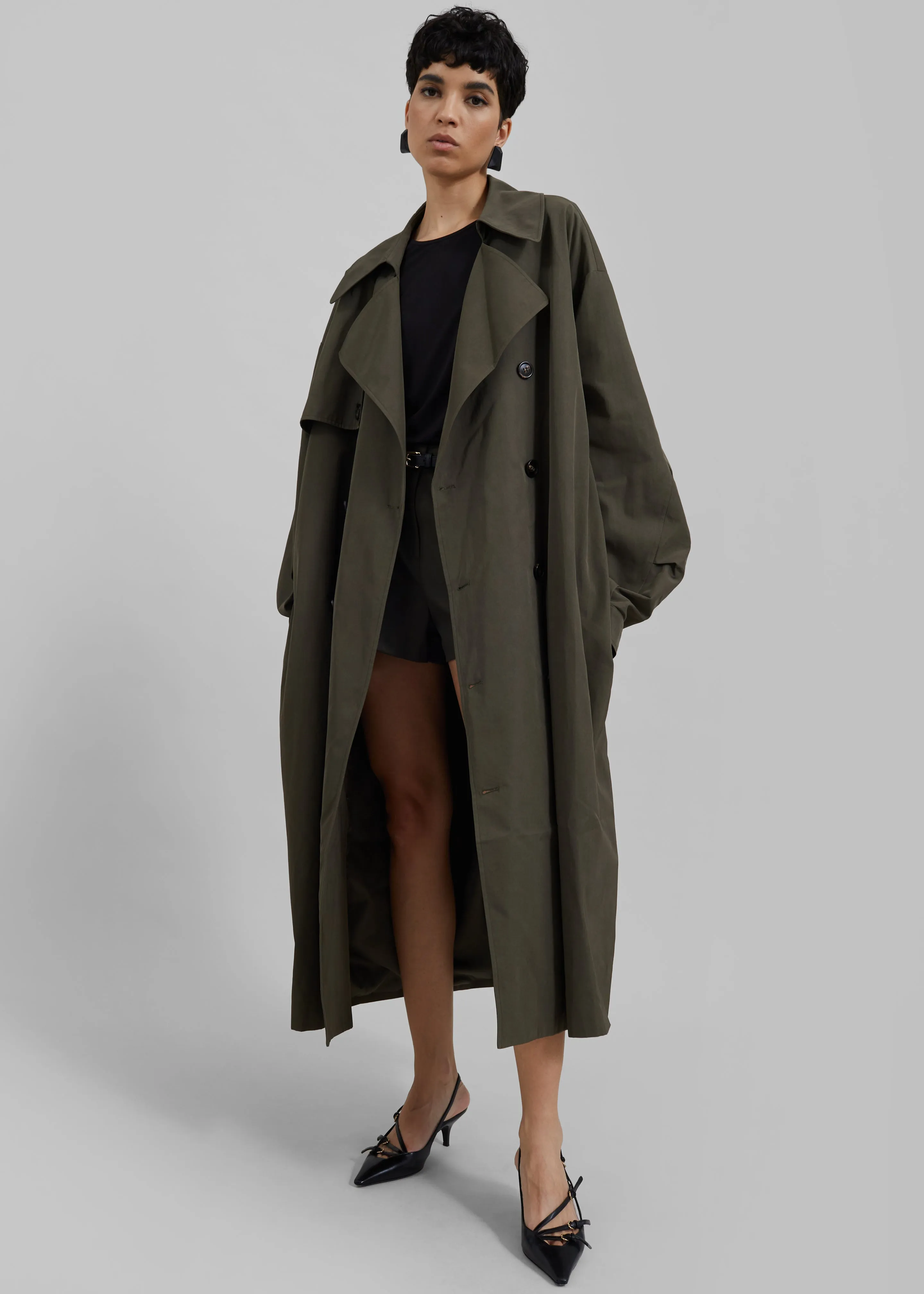 Mavis Oversized Trench - Khaki