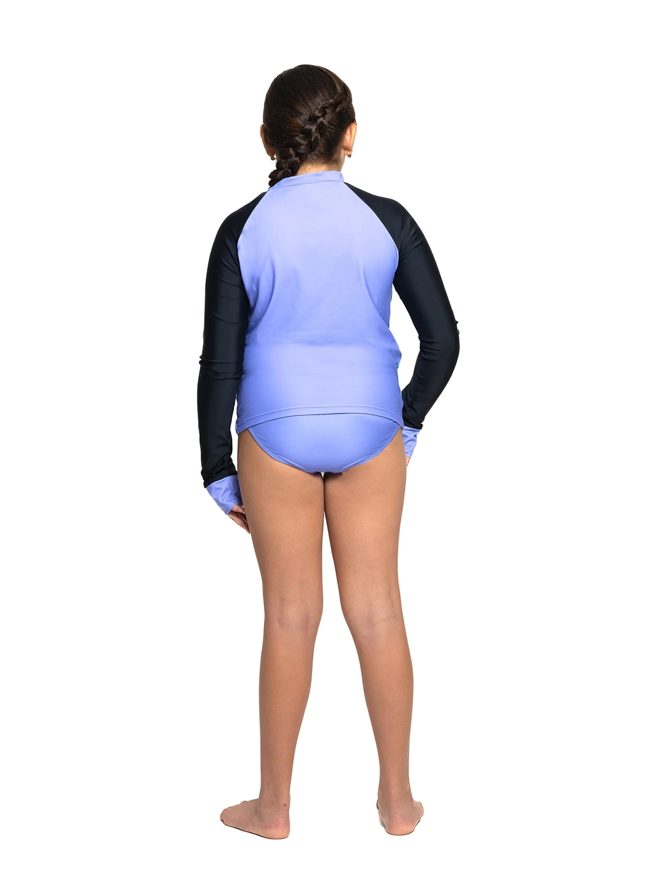 Melanie Printed Rashguard Two Piece Swimsuit Set