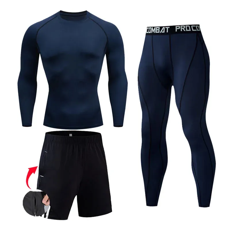 Men's Compression Sportswear Set for Gym and Running