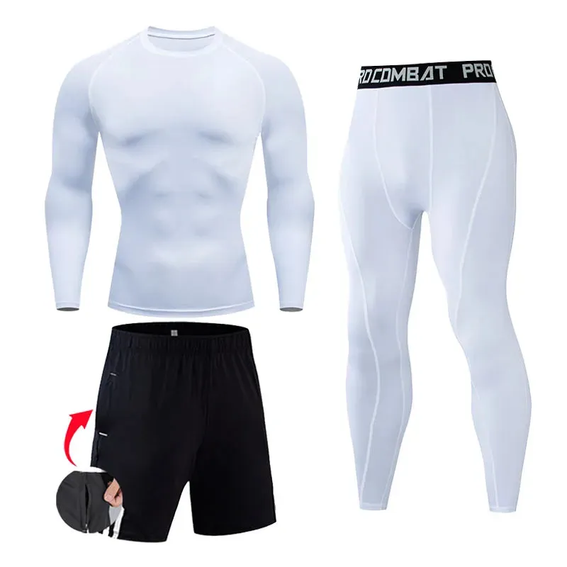 Men's Compression Sportswear Set for Gym and Running