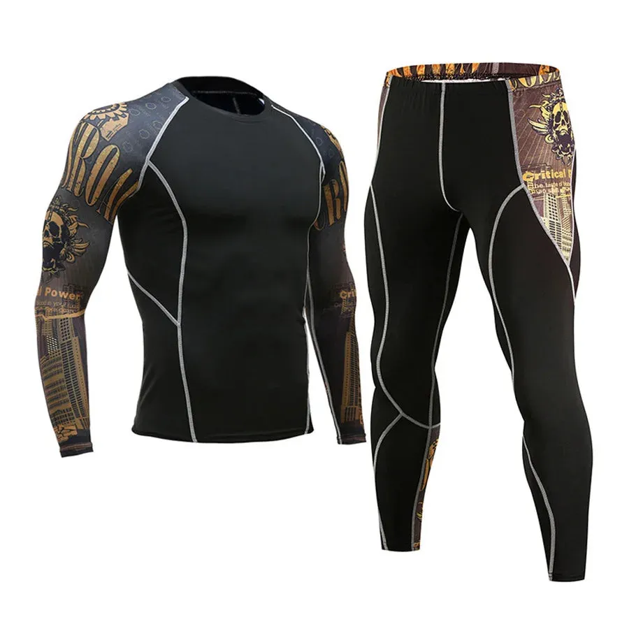 Men's Compression Sportswear Set for Gym and Running