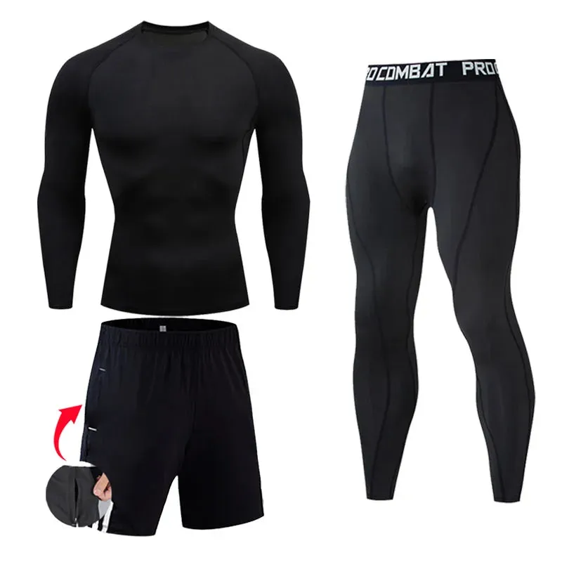 Men's Compression Sportswear Set for Gym and Running