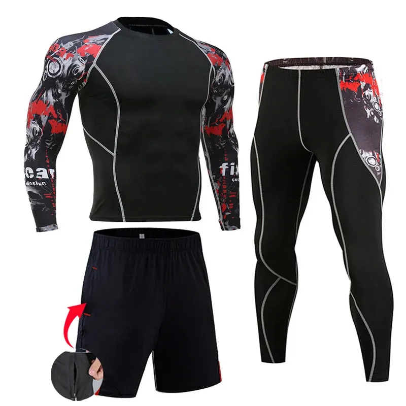 Men's Compression Sportswear Set for Gym and Running