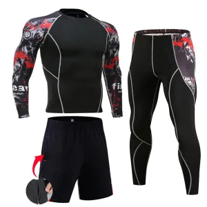 Men's Compression Sportswear Set for Gym and Running
