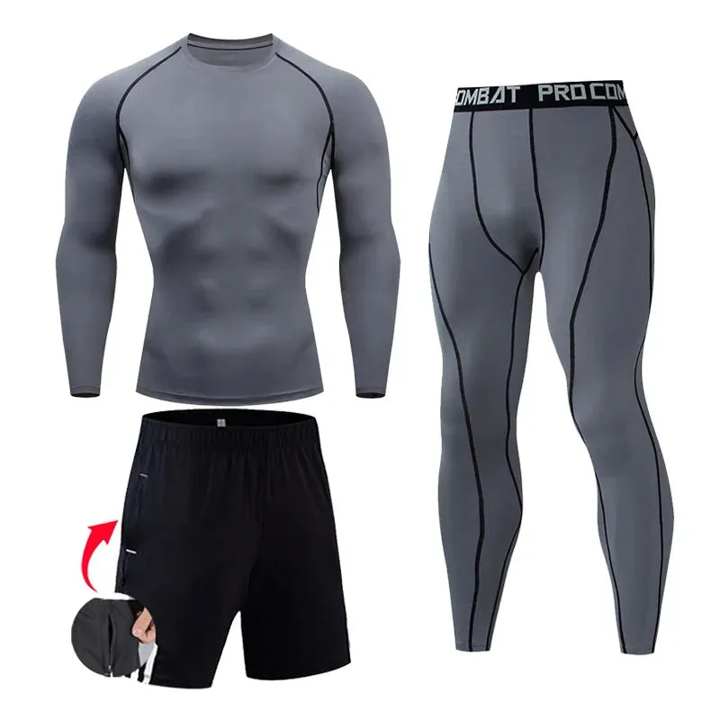 Men's Compression Sportswear Set for Gym and Running