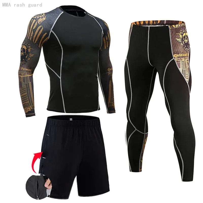 Men's Compression Sportswear Set for Gym and Running