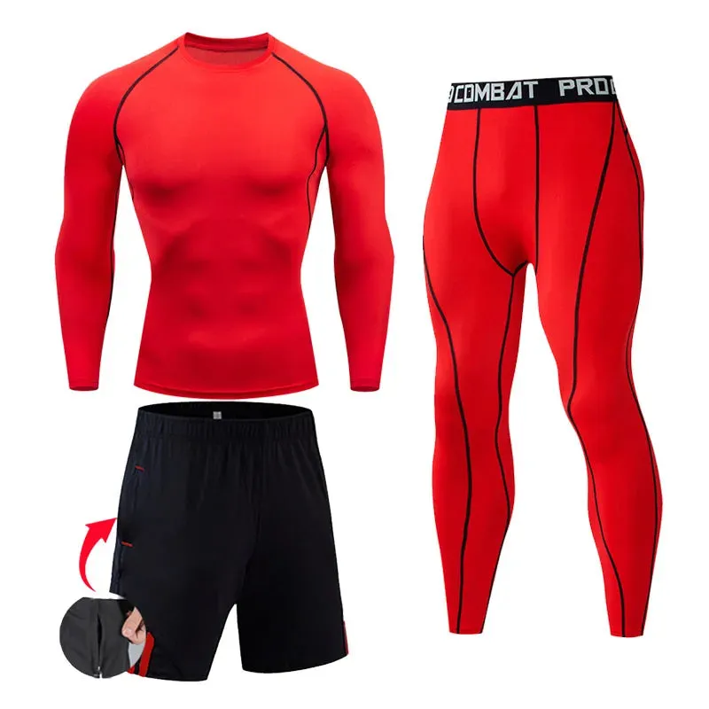 Men's Compression Sportswear Set for Gym and Running