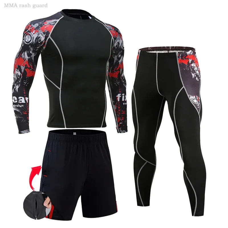 Men's Compression Sportswear Set for Gym and Running