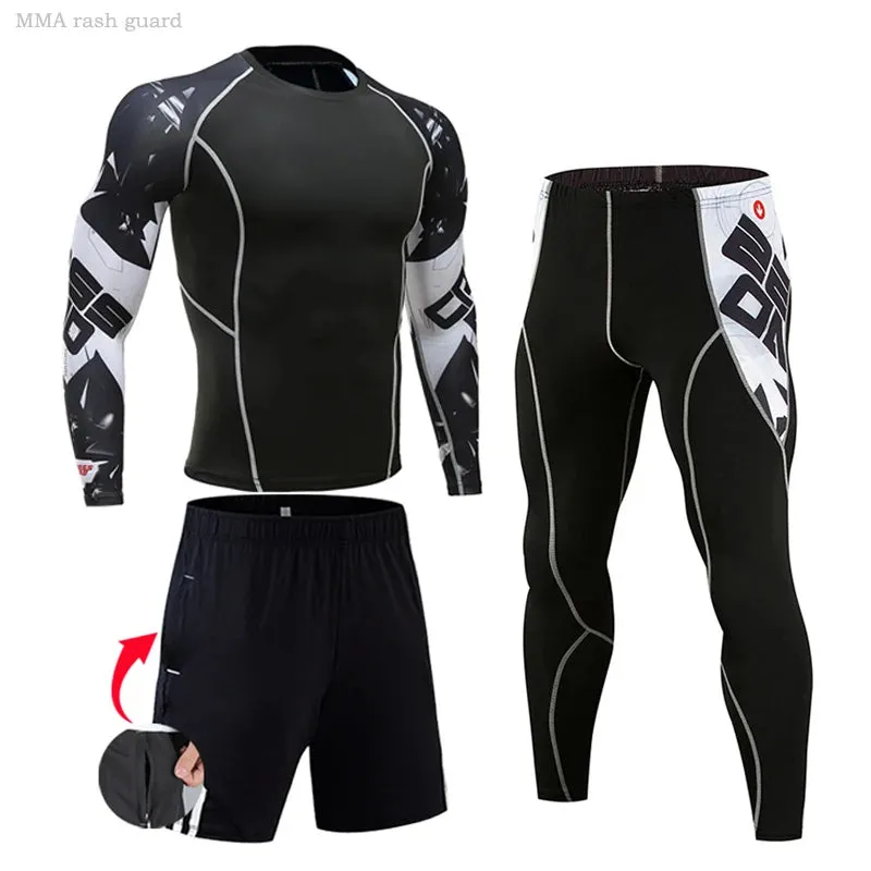 Men's Compression Sportswear Set for Gym and Running