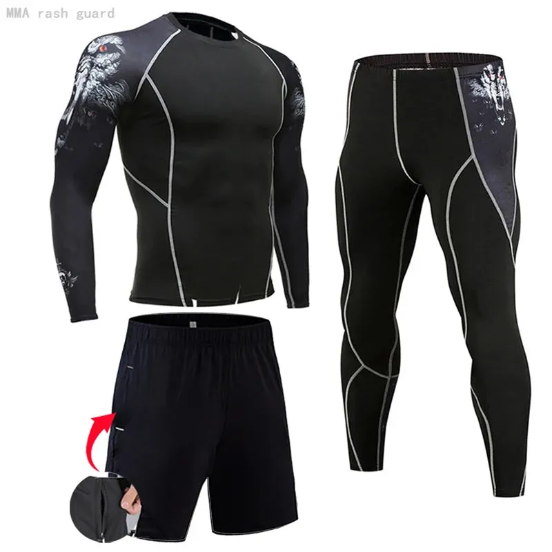 Men's Compression Sportswear Set for Gym and Running